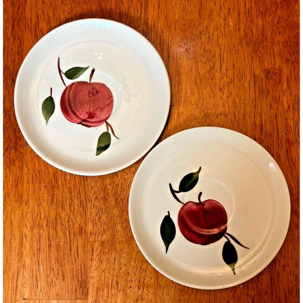 VTG BLUE RIDGE Southern Potteries ARLINGTON APPLE Plates Saucers USA 6”